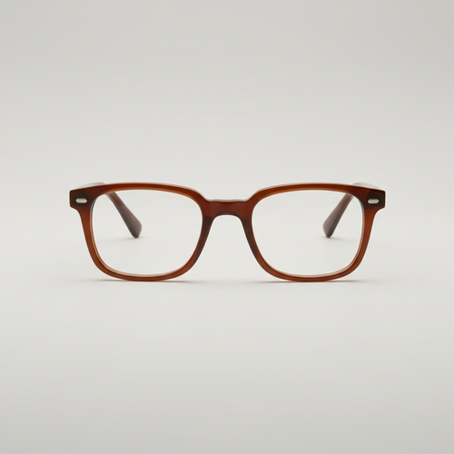 Retro square glasses front view