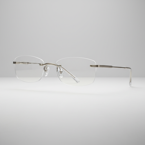 Rimless glasses 3/4 angle view
