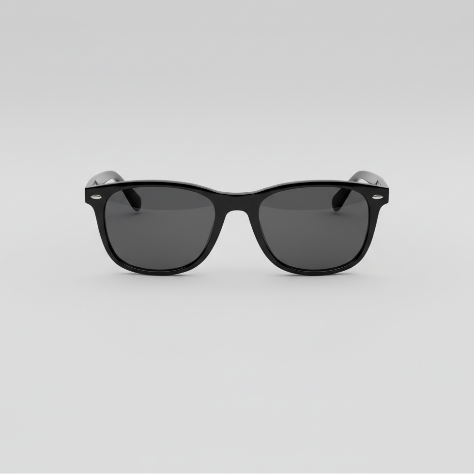 Black classic sunglasses top angle