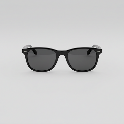 Black classic sunglasses top angle